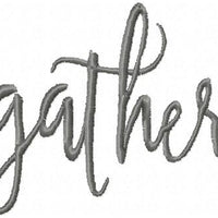 Gather - script machine embroidery design