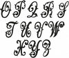 Heather Monogram Font - comes in 2,3,4 inch sizes Machine Embroidery