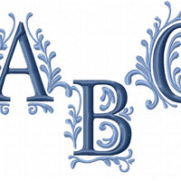 PAU MONOGRAM FONT 2 AND 3 INCH SIZE