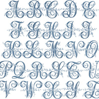 FRENCH FLORAL DOTTED MONOGRAM FONT