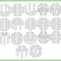 Blanket Stitch Circle Font - 8 inch size - machine embroidery Font