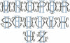 VINTAGE BAROQUE INTERLOCKING MONOGRAM FONT - SET "A" 3 AND 4 INCH SIZE