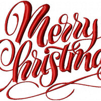 Merry Christmas - Machine Embroidery Design - Comes in 4 sizes