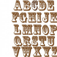 Western Advertising Font - comes in 2 inch size