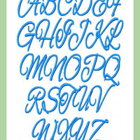Allesandro Font comes in 1.5 and 2 inch sizes - with numbers and ampersand