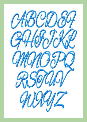 Allesandro Font comes in 1.5 and 2 inch sizes - with numbers and ampersand