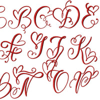 HEARTS MONOGRAM FONT