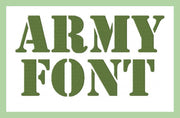 Army Stencil Font