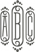 machine embroidery design monogram font