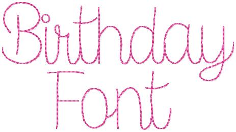 BIRTHDAY SKETCH FONT