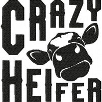 CRAZY HEIFER EMBROIDERY DESIGN