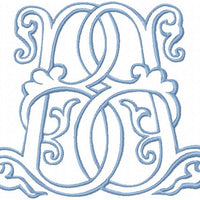 VINTAGE SERIES III DOUBLE LETTER MONOGRAMS B