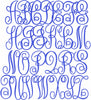 Jumbo Interlocking Monogram Font - 9.5" Center Letters and 7.5" Side Letters, Machine Embroidery Design