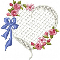 FILLED FLORAL HEART FRAME