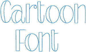 CARTOON RUNNING STITCH FONT