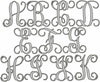 Fancy Textured Vines Monogram Font