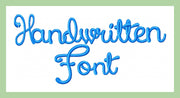 Font Handwritten - 2" letters and numbers