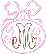 Bow Frames - Machine Embroider Monogram Frames Set of 3 Frames in 2 Sizes each