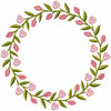 ROSE TULIP WREATH MONOGRAM FRAME