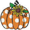 POLKA DOT PUMPKIN WITH SUNFLOWER