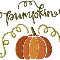 FALL PUMPKIN - MACHINE EMBROIDERY DESIGN