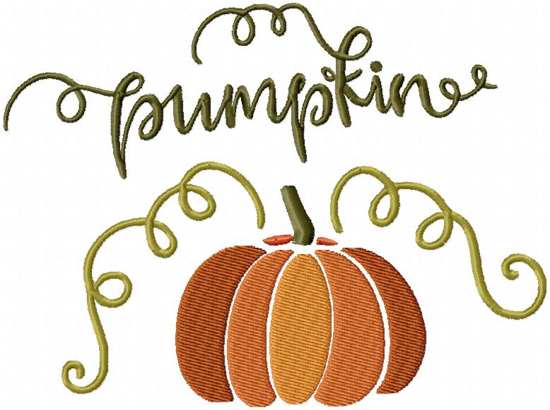 FALL PUMPKIN - MACHINE EMBROIDERY DESIGN