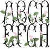 Rosebud Monogram Font - Machine Embroidery Design Monogram Font