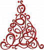 Swirl Christmas Tree - machine Embroidery Design - Comes in 4 Sizes