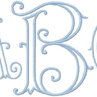 SETH III FONT - MACHINE EMBROIDERY MONOGRAM FONT