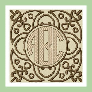 Square Scroll Monogram Frame