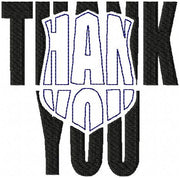 Thank You - Thin blue line - Police machine embroidery design