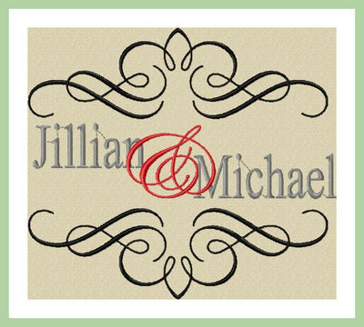 Split Wedding Scroll Name Frame