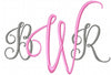 Penelope Font - Comes in 2 and 3 inch sizes upper and lower case letters - Machine Embroidery Font