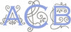 Penny Monogram Font  Comes in 2,3,4,5,6,7 inch sizes - machine Embroidery Font