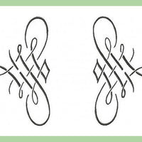 Filigree - comes in 2 sizes 6 x 3 and 4 x 2
