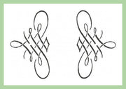 Filigree - comes in 2 sizes 6 x 3 and 4 x 2