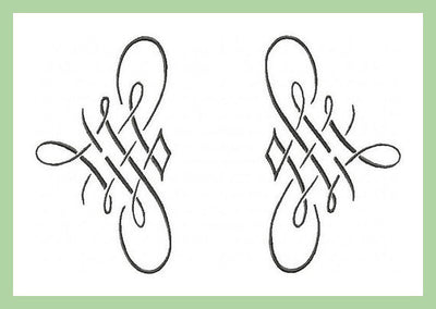 Filigree - comes in 2 sizes 6 x 3 and 4 x 2