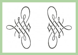 Filigree - comes in 2 sizes 6 x 3 and 4 x 2