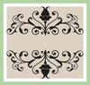 Split Damask Monogram Border