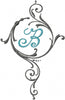 Monogram Border frame  - comes in 3 sizes 9,7,and 5 inch - instant download