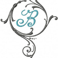 Monogram Border frame  - comes in 3 sizes 9,7,and 5 inch - instant download