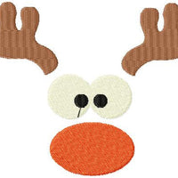 Reindeer Face - 2 ways - Applique and full stitch versions in various sizes