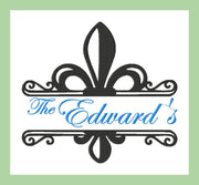 Split Fleur De Lis Name Frame 1