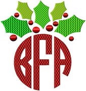 Holly Monogram Topper comes in 4 sizes 1,2,3, and 4 inch letter size