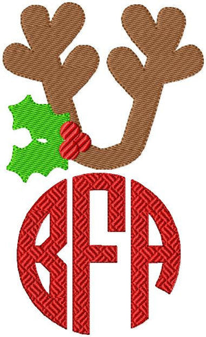 Reindeer Monogram Topper comes in 4 sizes 1,2,3 and 4inch letter sizes