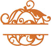 Split Pumpkin Name Frame comes in 5 sizes