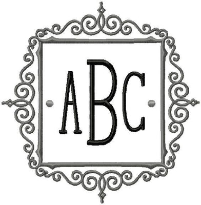 Square Scroll Frame comes in 5 sizes 3,4,5,6,8 inch sizes