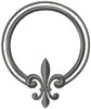 Fleur De Lis Circle Monogram Frame comes in 3 sizes 3.5x4.5, 4x5, and 5x6