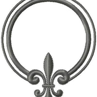 Fleur De Lis Circle Monogram Frame comes in 3 sizes 3.5x4.5, 4x5, and 5x6