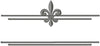 FLEUR DE LIS SPLIT NAME FRAME 3